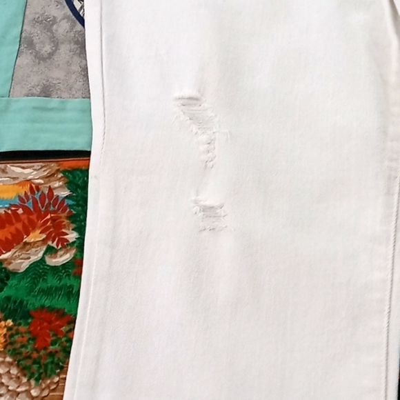 NWT,Cute,a.n.a,Lightly Distressed, Ankle/Crop,Jeans with Embroidered Frayed Hems - Picture 2 of 16